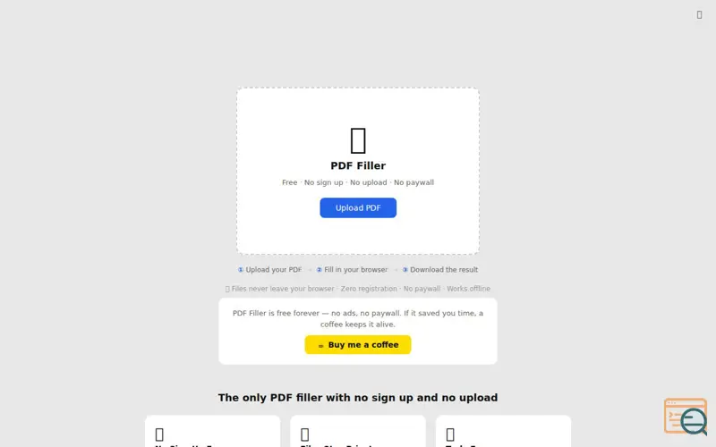 Screenshot of PDF Filler