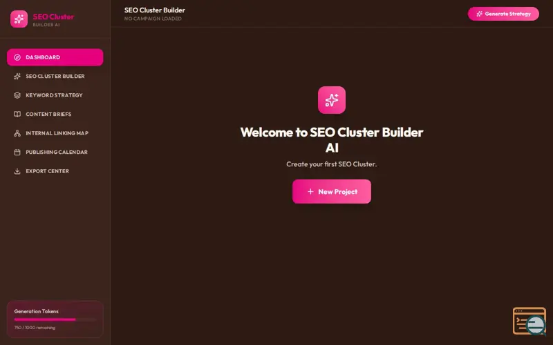 Screenshot of AI SEO Cluster Builder
