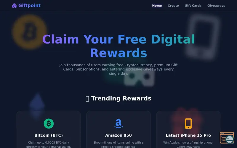 Screenshot of Gift Point