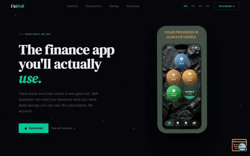 Screenshot of FinWall