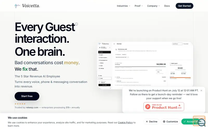 Screenshot of Voicetta – The Revenue AI Employee *****