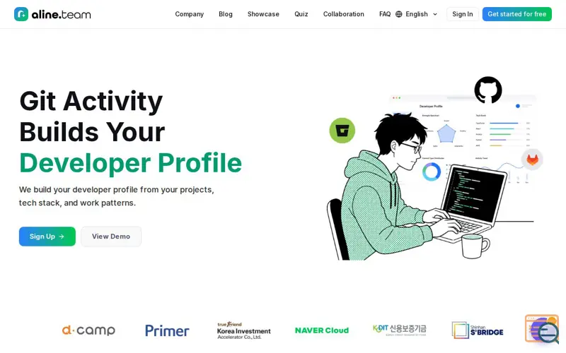 Screenshot of Aline.team