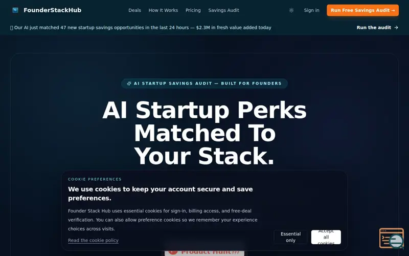 Screenshot of FounderStackHub