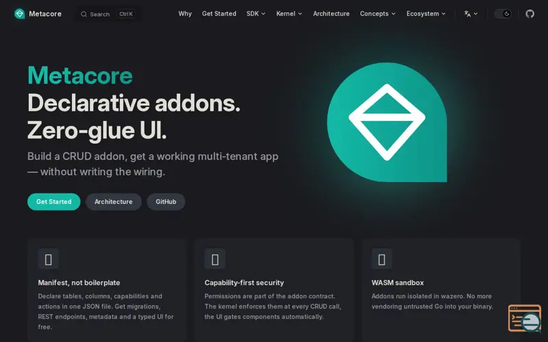 Screenshot of Metacore
