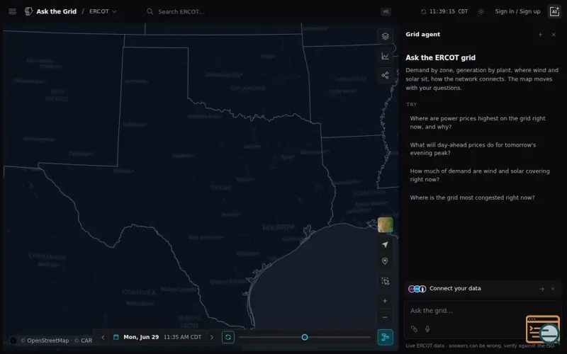 Screenshot of Askthegrid