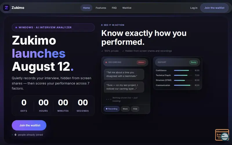 Screenshot of Zukimo
