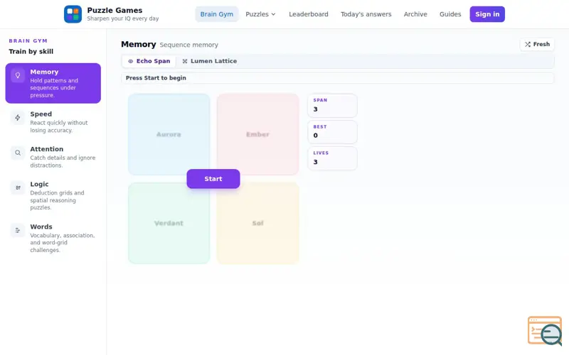 Screenshot of Puzzle Games