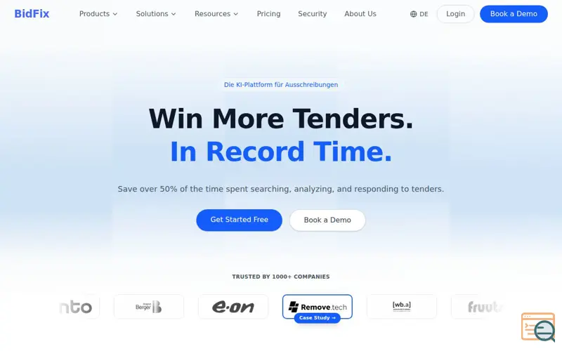 Screenshot of Bidfix