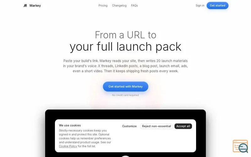 Screenshot of Markey