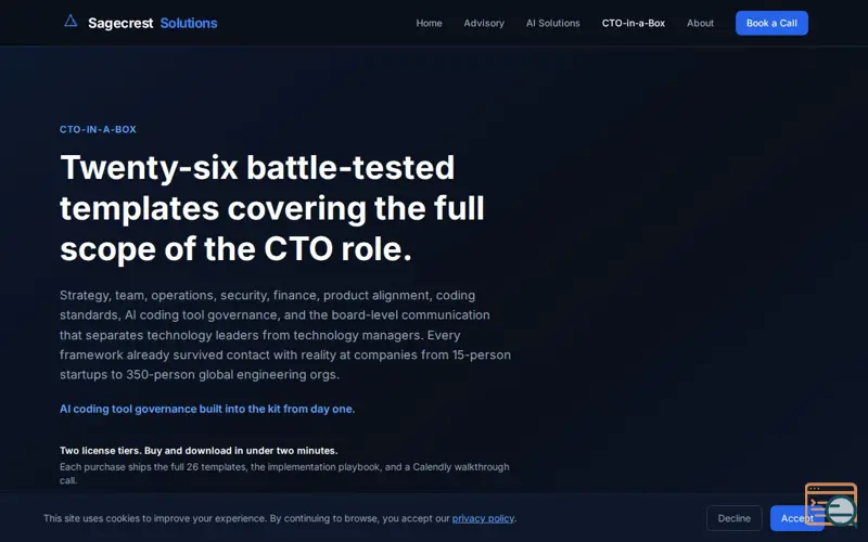 Screenshot of CTO-in-a-Box