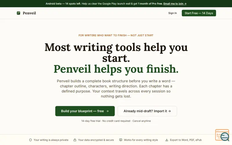 Screenshot of Penveil