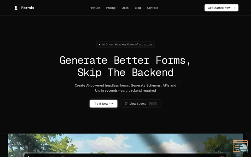 Screenshot of Formix