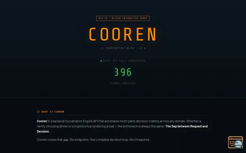 Screenshot of Cooren