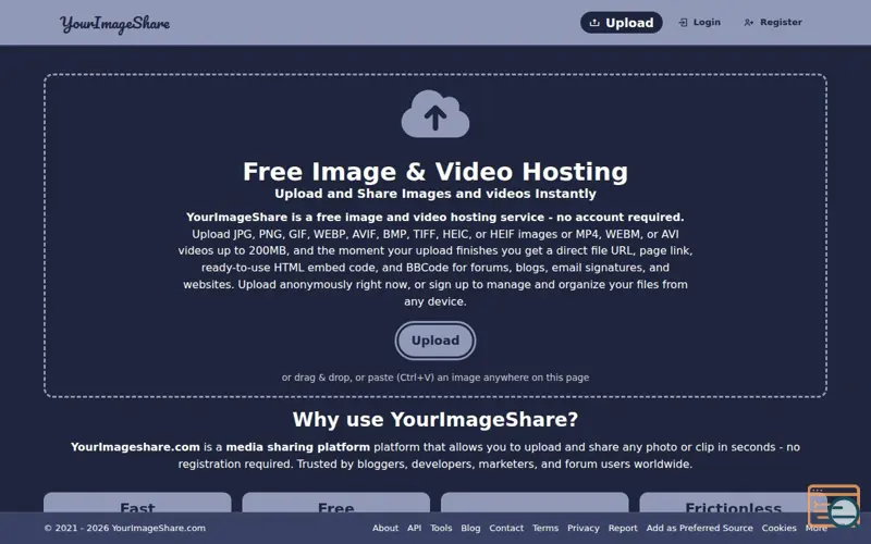 Screenshot of YourImageShare