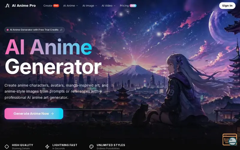 Screenshot of AI Anime Pro