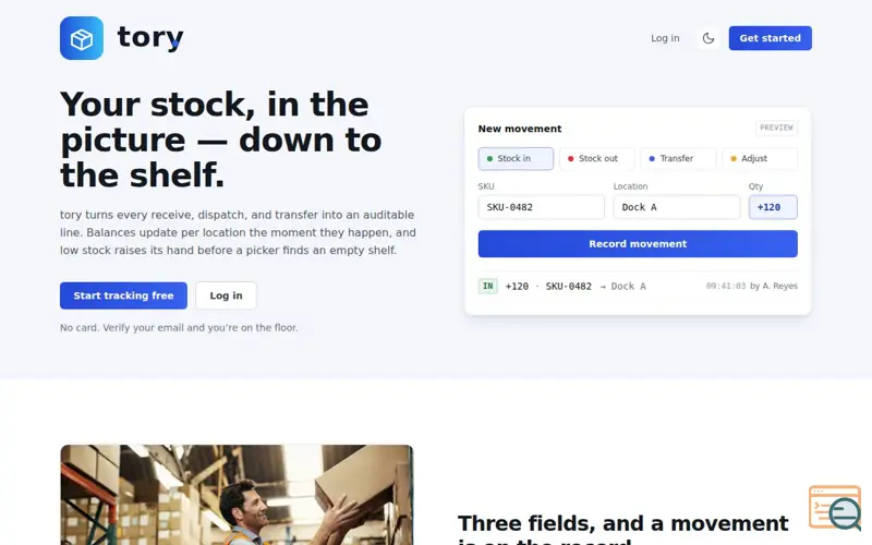 Screenshot of tory