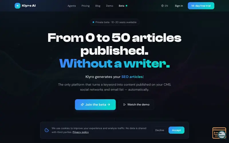 Screenshot of Klyro-AI