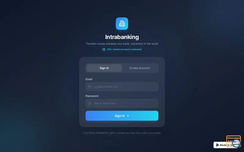 Screenshot of IntraBanking