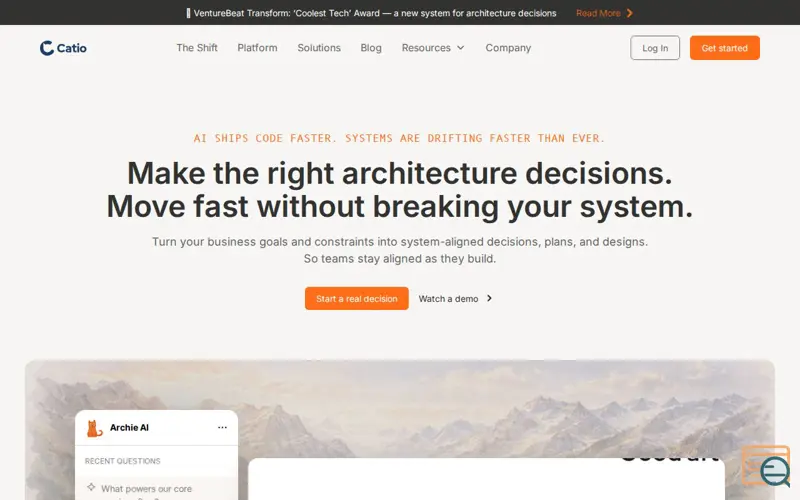 Screenshot of Catio