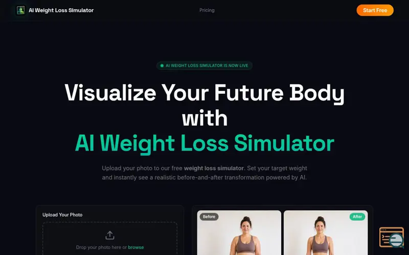 Screenshot of AI Weight Loss Simulator
