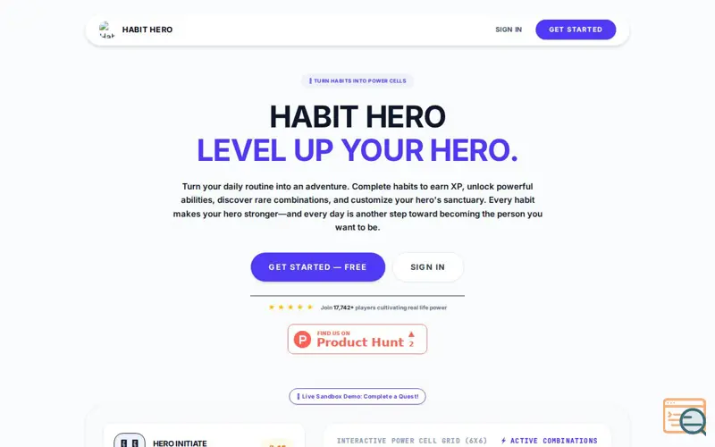 Screenshot of Habit Hero
