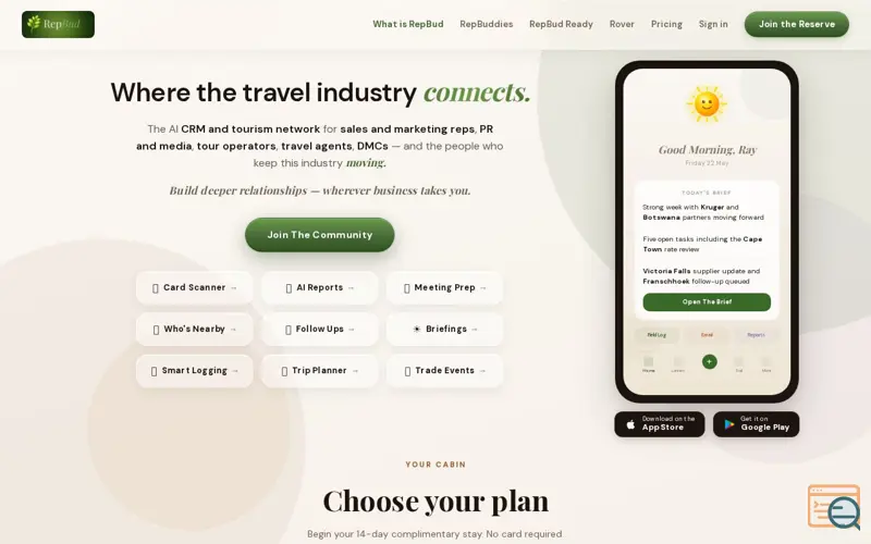 Screenshot of RepBud