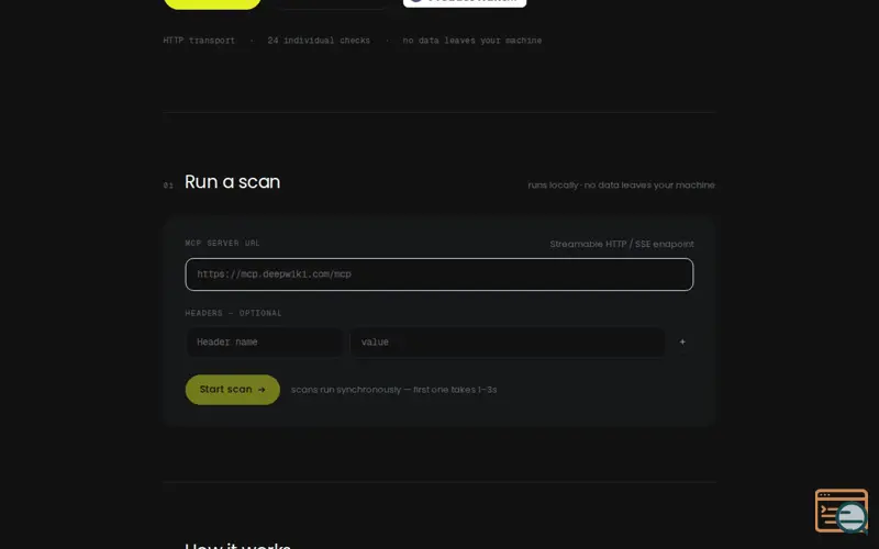 Screenshot of Scan My MCP