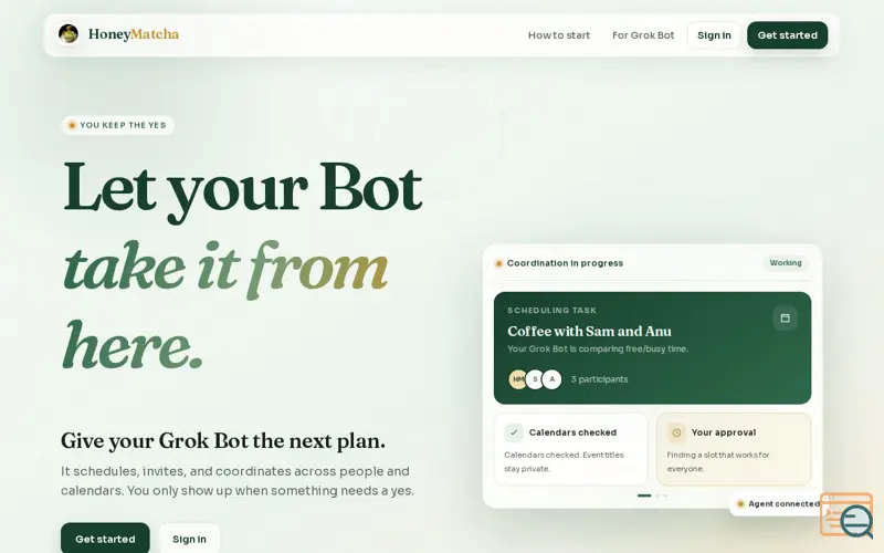 Screenshot of Honeymatcha