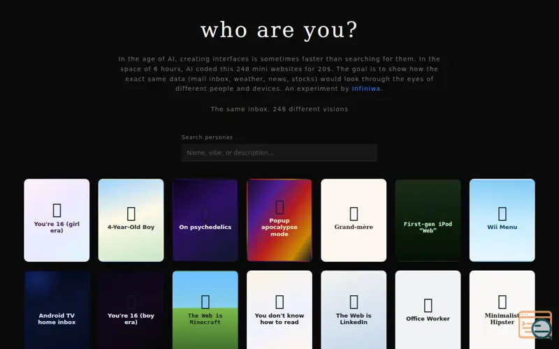 Screenshot of Whoareyou