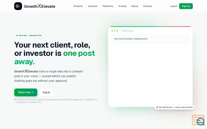 Screenshot of GrowthXElevate