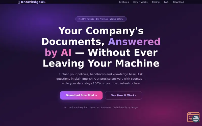 Screenshot of KnowledgeOS