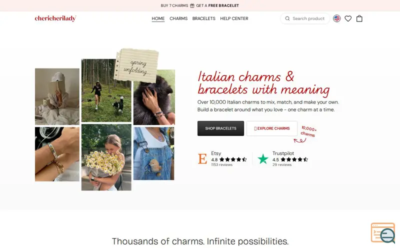 Screenshot of Chericherilady, a launch using Mailify
