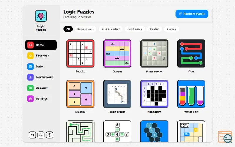 Screenshot of Logic Puzzles 