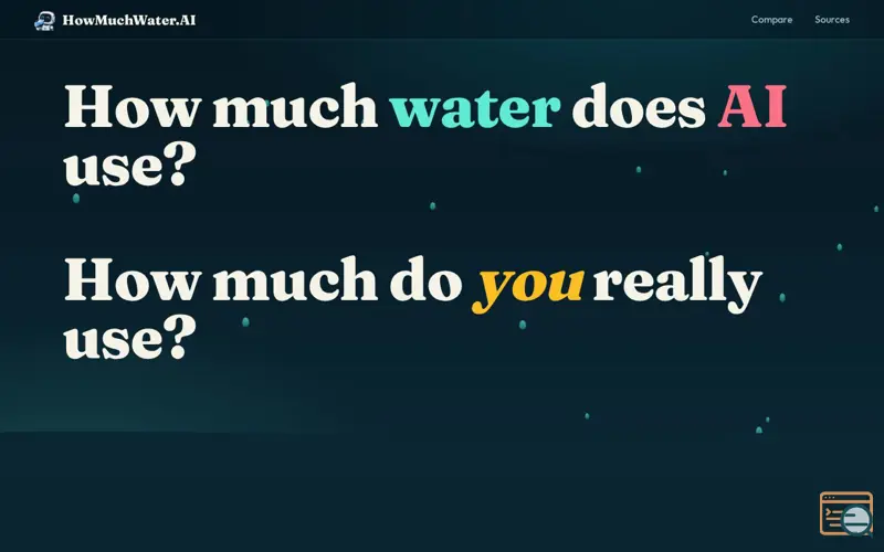 Screenshot of Howmuchwater.ai