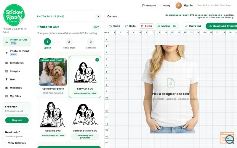 Screenshot of StickerReady