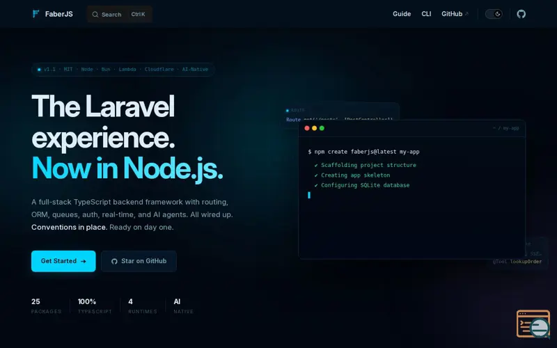 Screenshot of FaberJS