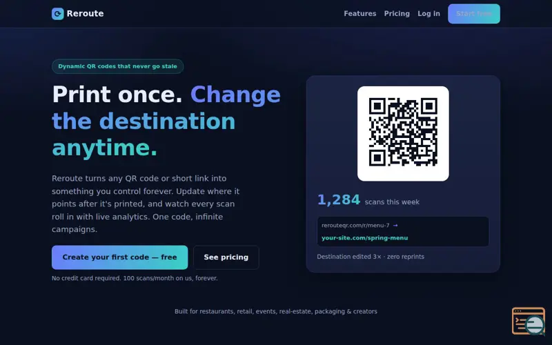 Screenshot of Reroute