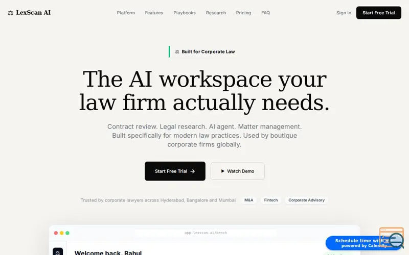 Screenshot of LexScan AI