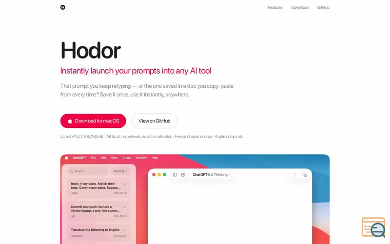 Screenshot of Hodor