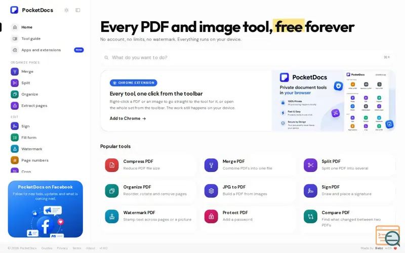 Screenshot of PocketDocs