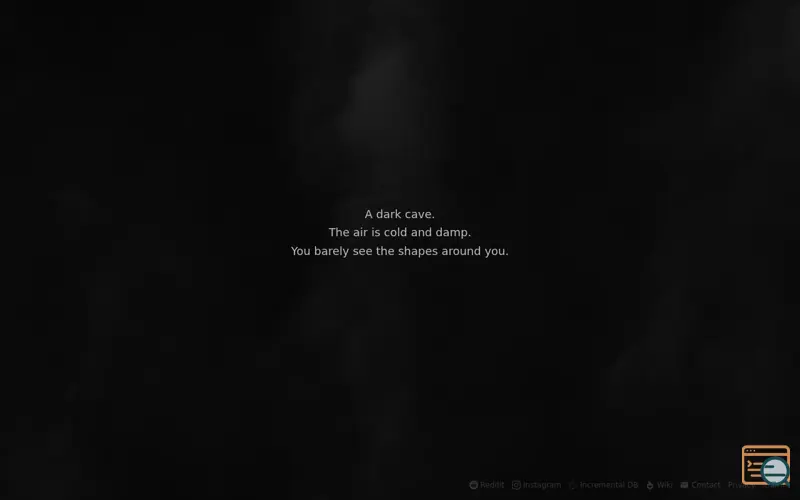 Screenshot of A Dark Cave, a launch using Playlight