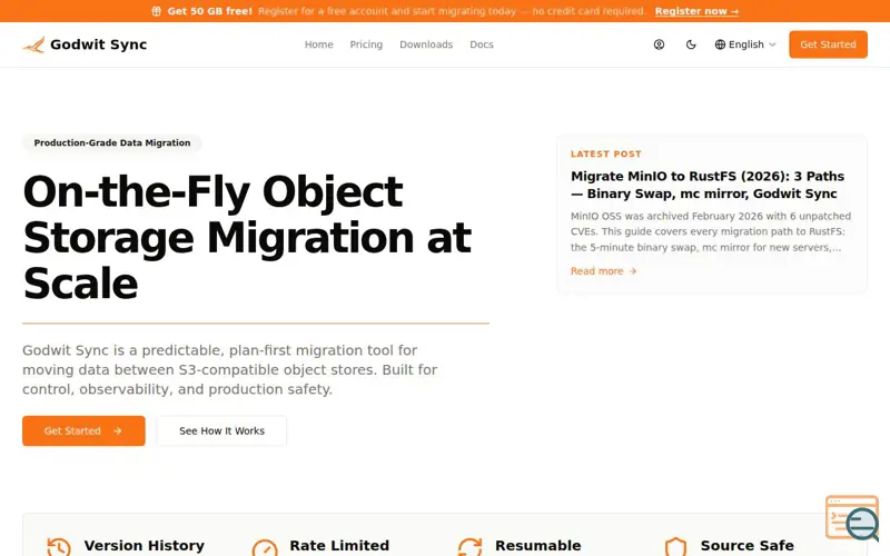 Screenshot of Godwit Sync