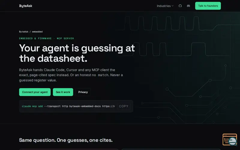 Screenshot of ByteAsk Embedded MCP - Open Source