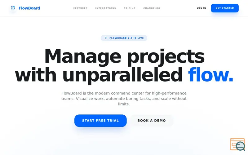 Screenshot of FlowBoard