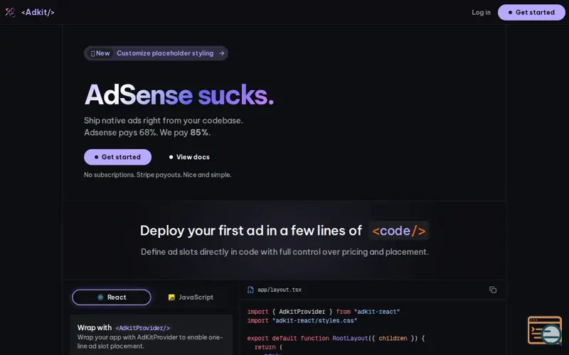 Screenshot of Adkit