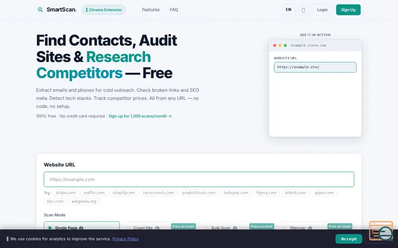 Screenshot of SmartScan