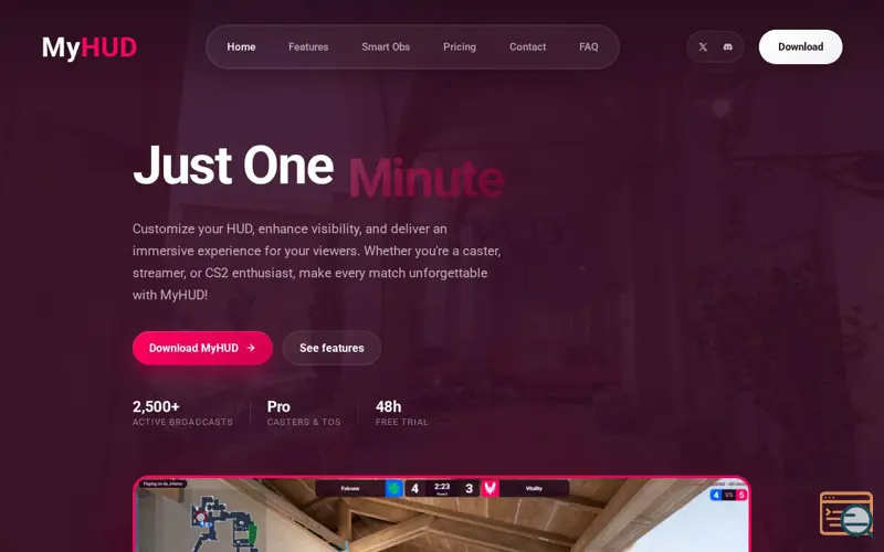 Screenshot of MyHUD