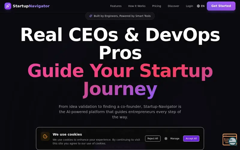 Screenshot of Startup Navigator -The Founder’s Roadmap