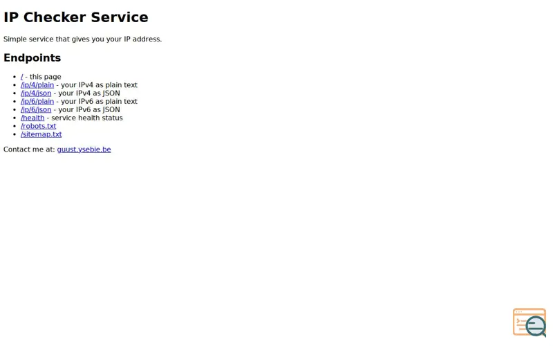 Screenshot of Get Your IP Address
