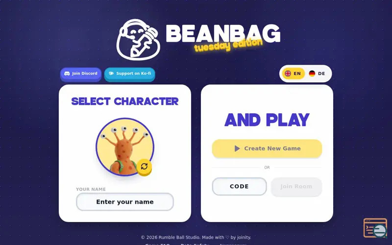 Screenshot of Beanbag Party Boardgames Online